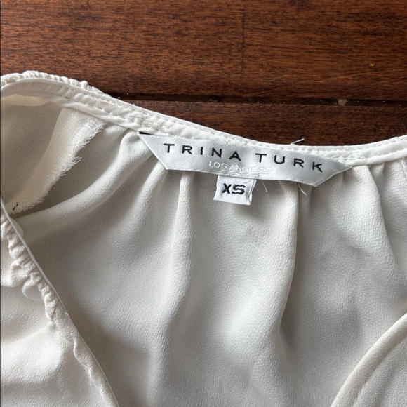 NWT Trina Turk Hue Cream Wrap Blouse - Picture 2 of 4